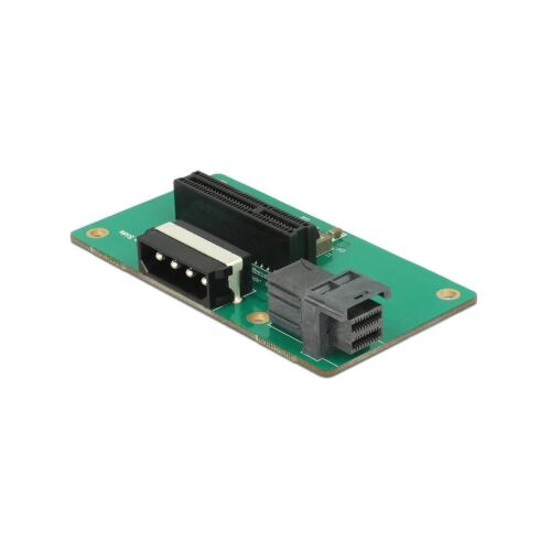 Delock SFF-8643 - PCIe x4 adapter rögzítőlemezzel, amely lehetővé teszi a PCI Express kártyák csatlakoztatását M.2 nyílással. - PCI kártya