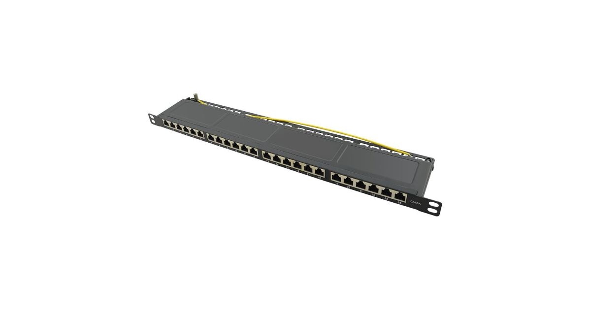 Logilink Cat.6A Patch Panel 24-port STP fekete (NP0063) | Pepita.hu