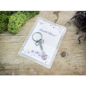 Szeretlek Mama kulcstartó rózsakvarccal 70188985 - Ajándék kulcstartó