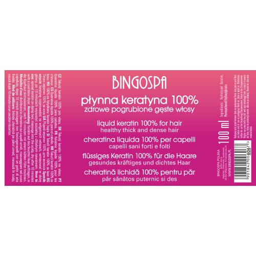 Folyékony haj keratin 100% BINGOSPA 168686428 - Hajápoló szérum