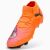 Puma FUTURE 8 ULTIMATE FG férfi focicipő, szögből elölről nézve, a fűzőkkel és a mintával fehér háttéren