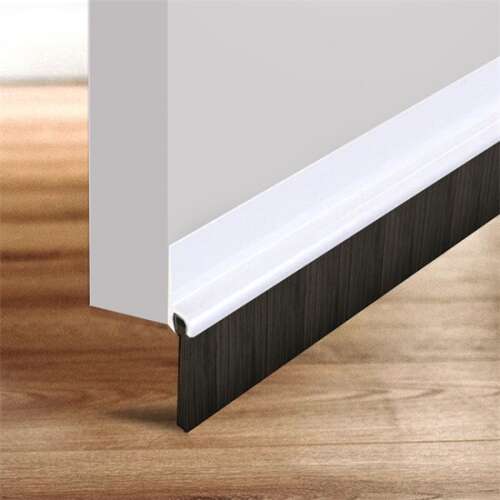 Fehér öntapadó ajtószigetelő kefe, 1 méter hosszú