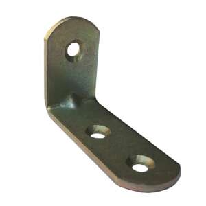 Sárga horganyzott sarokvas, 30 x 50 x 19 / 2 mm, 3 lyukkal - JKH