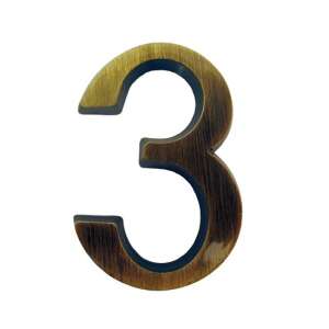 Antik Házszám 3 - Fém - 4,5cm