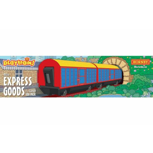 Playtrains R9316 OO 1:76 2 darab zárt Express Goods vagon vasúti vagon 164670697 - Autó és jármű