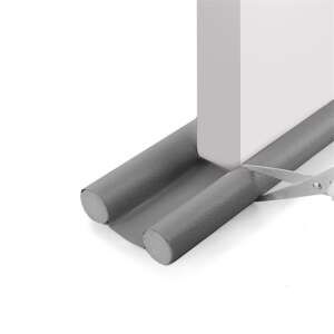 Szürke ajtóhuzat szigetelő párna, 95 cm hosszú, 25 mm átmérőjű, 4-5 cm vastag ajtókhoz, méretre vágható - Tömítőszalag