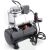 Oldalnézet a Timbertech ABPST08 airbrush kompresszorról tartállyal, szabályozóval és szűrővel, 0-4 bar, olajmentes