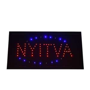„Nyitva” LED tábla / villogó kék kerettel (BBL) 44771001 