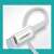 Cablu UGREEN USB-C la Lightning, alb, 1 metru, prim-plan