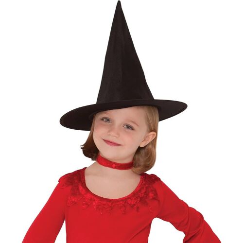 Boszorkány Classic Black kalap, ideális gyerek Halloween jelmezekhez és beöltözős partikhoz, 100% poliészterből. - Jelmez gyerekeknek
