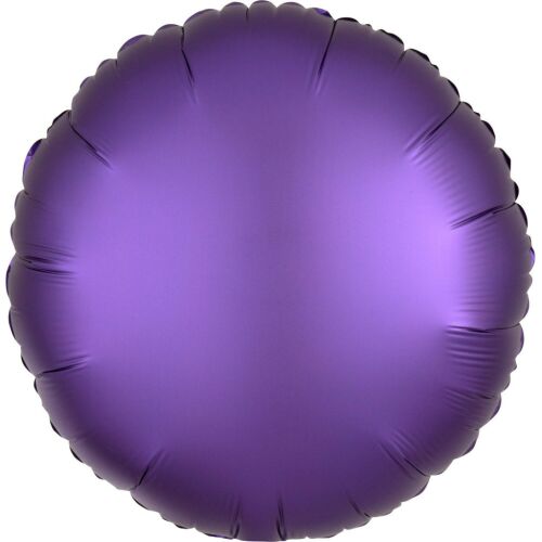 Lila Silk Lustre Purple kör fólia lufi 43 cm parti dekorációhoz 
