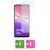 Oppo A5X képernyővédő és tisztítókendők, a okostelefon mellett, bemutatva a mellékelt 9H edzett üveg kiegészítőt.