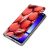Oppo Reno 15F / 15F FS pénztárca telefontok piros macaron mintával, részben behelyezett telefonnal