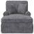 Fotel Loungba Szoknyával Sötétszürke 157 x 91 x 91 cm ARES 180071615