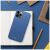 ROAR Colorful Jelly matt tengerészkék szilikon tok iPhone 17 Pro készülékhez jegyzetfüzeten, esztétikus elrendezés, használati példa