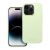 Roar Cloud Skin világoszöld szilikon tok iPhone 17 Pro-hoz, iPhone-nal együtt, bemutatva a tökéletes illeszkedést és a minimalista dizájnt.