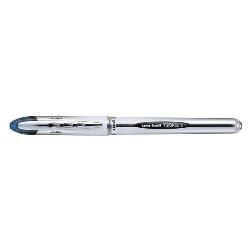 UNI UB-200 Vision Elite rollertoll, 0,6 mm-es sötétkék tinta, kupakos, rozsdamentes acél heggyel és átlátszó műanyag tollszárral - Uni