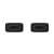 Плътно изображение на USB-C конектора на кабел USB-C към USB-C Samsung