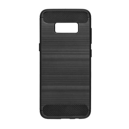 Carbon Fiber Samsung G955 Galaxy S8 Plus fekete szilikon tok (Forcell) 44779614