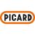 Picard márka logója, narancssárga ovális fekete szöveggel