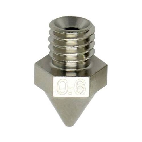 FabConstruct Raise3D Pro2 0.6mm réz fúvóka 3D nyomtatókhoz, kopásálló és tapadásmentes bevonattal a pontos száláramlás és tartósság érdekében - 3D nyomtató kellékanyag