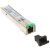 GTS-SFP-53G egymódusú optikai SFP modul, ferde nézet az SFP csatlakozóról és egy védőkupakról