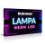 Heckermann LED neon lámpa termékcsomagolás fekete színben, kék és rózsaszín neon díszítéssel és 'LAMPA NEON LED' szöveggel