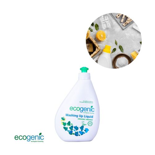 Ecogenic Narancsos Mosogatószer 500ml, kollázs tisztítószerekről és narancsokról készült életképpel - Kézi mosogatószer