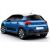 Kék-fehér Citroen C3 hátsó háromnegyed nézete króm csomagtérajtó díszléc nélkül, az autómodell jelzésével.