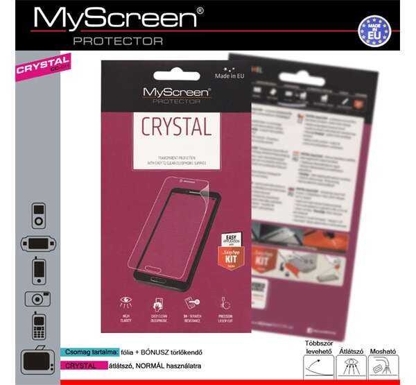 MYSCREEN CRYSTAL képernyővédő fólia (3H) ÁTLÁTSZÓ Apple iPhone 4,...