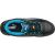 Puma Niobe Blue Wns Low S3 ESD SRC női védőcipő felülnézete, fekete kék részletekkel és Puma logóval fehér alapon