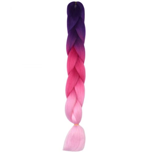 OMBRE szintetikus fonathaj lila-rózsaszín átmenettel, SC25, 60cm hossz, 100g - Póthaj
