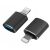 Két fekete Lightning USB 3.0 adapter, bemutatva különböző szögeket és a kompakt kialakítást.