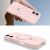 Kézben tartott rózsaszín szilikon iPhone 16 tok mágneses gyűrűs állvánnyal, kamera védelemmel és vékony kialakítással