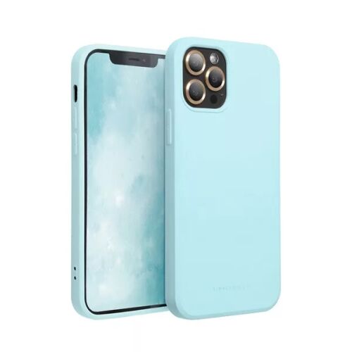 Roar KC0790 Apple iPhone 13 Pro Max Roar Space égkék szilikon védőtok, szögletes nézet fehér háttéren - Telefon