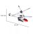 SYMA S5 RC helikopter oldalnézetből, 10,5 cm magassággal és 23 cm hosszúsággal jelölve.