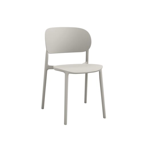 Delusso Osoppo étkezőszék világosszürke színben, elegáns és modern műanyag design 