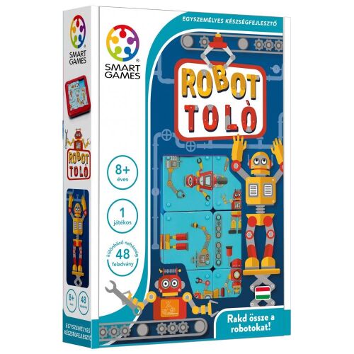 SmartGames Robot Toló logikai kirakó játék doboza, robot összeállítási kihívással, 8 éves kortól - Logikai játék