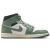 Nike Air Jordan 1 Mid 'Jade Smoke' sneaker, ferde oldalnézet fehér háttéren