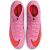 Nike Mercurial Superfly 10 Academy FG/MG rózsaszín focicipő felülnézete, kiemelve a Dynamic Fit gallért, fűzőket és Nike pipát