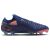 Nike Phantom GX II Elite 'Erling Haaland Force9' FG focicipő hátulról háromnegyed nézetből, kék és narancssárga dizájn