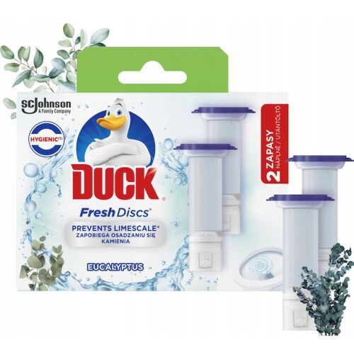 Duck® Fresh Discs zselés WC-öblítő korong utántöltő 2x36 ml Eukaliptusz 165579805 - WC illatosító