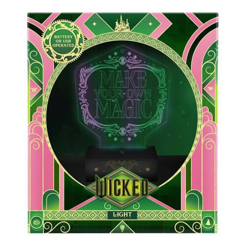Wicked Acrylic Light akril lámpa díszdobozában, 'Make Your Own Magic' szlogennel, elemes vagy USB-s működéssel - Lámpa és világítás