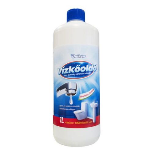 Unikén Vízkőoldó 1 literes vízkőoldó flakon, hatékony háztartási vízkőoldó fürdőszobába, konyhába és WC-be - Vízkőoldó