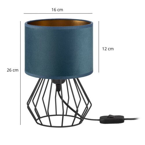 Tornado AMB lámpa, farmer bársony-arany 168664398 - Asztali lámpa