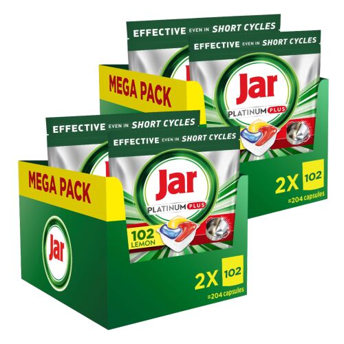 Jar Platinum Plus Lemon Mosogatógép kapszula 2x204db 165690352 - Gépi mosogatás