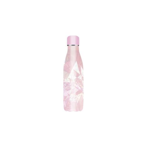 Coolpack Drink and Go termo ivópalack, 500 ml, Tie Dye mintázat, rózsaszín és fehér geometrikus minta, hőszigetelt meleg és hideg italokhoz, BPA-mentes - Otthon és kert
