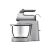Kenwood HMP54.000SI ezüst konyhai robotgép, tálas mixer rozsdamentes acél keverőtállal, fehér háttéren