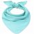 NAGY DARTOMIK türkiz pamut háromszög alakú sál, megkötés nélkül, fehér háttéren