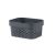 Angled View of Curver Infinity 4.5L Grey Storage Basket